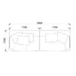 Grey Oversized Modular Sofa with Plush Back Pillows