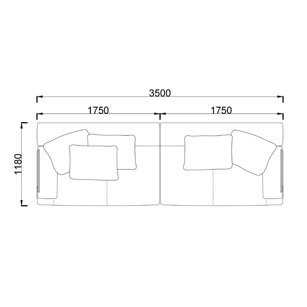 Grey Oversized Modular Sofa with Plush Back Pillows