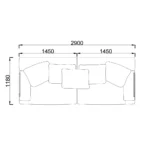 Grey Oversized Modular Sofa with Plush Back Pillows