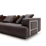 Grey Oversized Modular Sofa with Plush Back Pillows