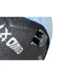 Light Blue Textured Fabric Curved Four Seater Sofa