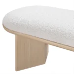 Meridian Furniture Wilshire Cream Boucle Fabric Bench