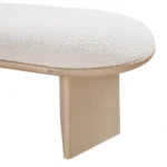 Meridian Furniture Wilshire Cream Boucle Fabric Bench