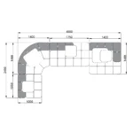 Modern Black Modular Sectional Sofa with Leather Accents and Throw Pillows