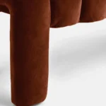 Modern Contemporary Ribbed Velvet Bench for Entryway Living Room