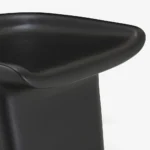Modern Sculptural Black Plastic Stool for Living Room