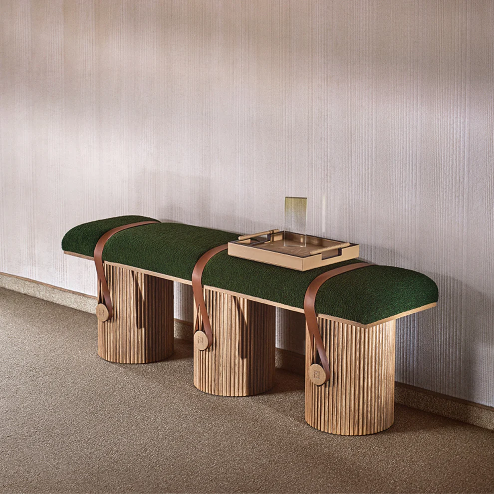 Modern-style upholstered adjustable ottoman for living room or bedroom