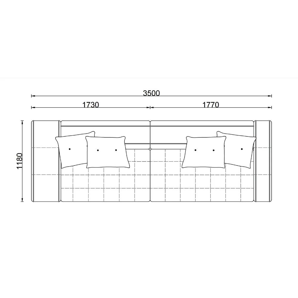 Navy Blue Leather Four Seater Tufted Sofa