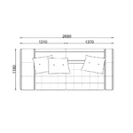 Navy Blue Leather Four Seater Tufted Sofa