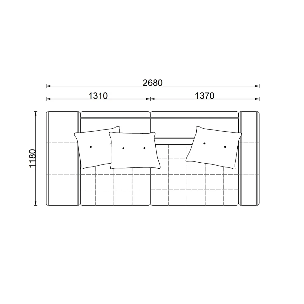 Navy Blue Leather Four Seater Tufted Sofa