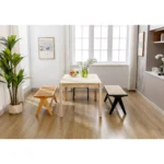 Rattan Insert Black Wood Dining Entryway Bench