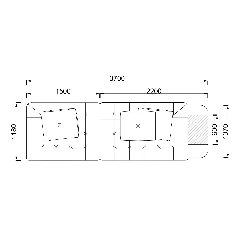 Teal Velvet Modular Sofa with Tufted Seats and Accent Pillow
