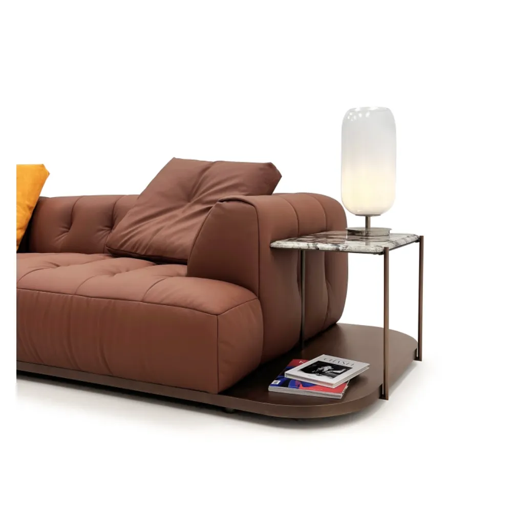 Teal Velvet Modular Sofa with Tufted Seats and Accent Pillow