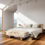 Whimsical Wool Polar Bear Plush Bed End Bench